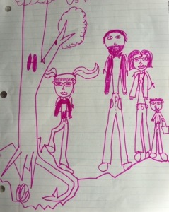 Selene's Drawing of Family